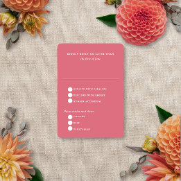 Bloemige vervaagde moderne elegante zomer herfst b RSVP kaartje