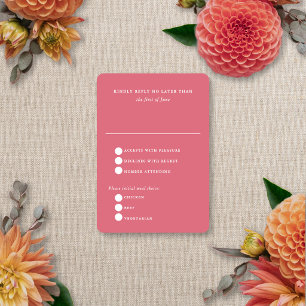 Bloemige vervaagde moderne elegante zomer herfst b RSVP kaartje