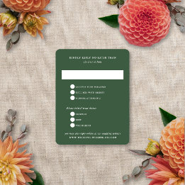 Bloemige vervaagde moderne elegante zomer herfst b RSVP kaartje