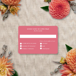 Bloemige vervaagde moderne elegante zomer herfst b RSVP kaartje