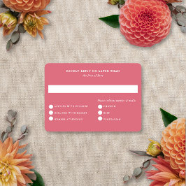 Bloemige vervaagde moderne elegante zomer herfst b RSVP kaartje