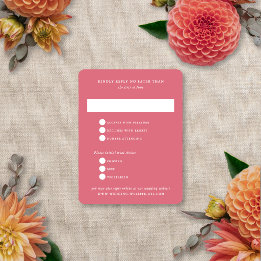 Bloemige vervaagde moderne elegante zomer herfst b RSVP kaartje