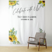 Bloemige viering met ons! Foto-achtergrond Wandkleed (In situ)