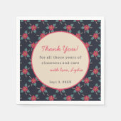 Bloemige Vintage Bedankt Servet (Voorkant)