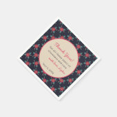 Bloemige Vintage Bedankt Servet (Hoek)