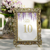 Bloemige Vintage Bruidsshower Tafel Nummer Kaart