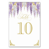 Bloemige Vintage Bruidsshower Tafel Nummer Kaart (Voorkant)