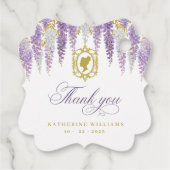 Bloemige Vintage Bruiloft Borrel Bedankjes Labels (Achterkant)