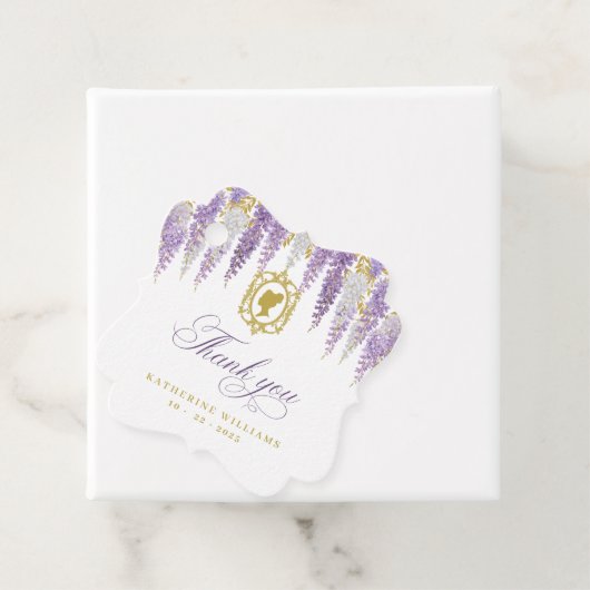 Bloemige Vintage Bruiloftsshowers Bedankjes Labels (In situ)