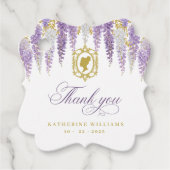 Bloemige Vintage Bruiloftsshowers Bedankjes Labels (Voorkant)