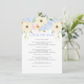 Bloemige Vintage Lente Trouw Insertkaart Informatiekaartje (Staand voorkant)