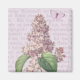Bloemige vintage lila bloem magneet paars