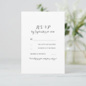 bloemige vintage marine huwelijks rsvp kaartje (Staand voorkant)