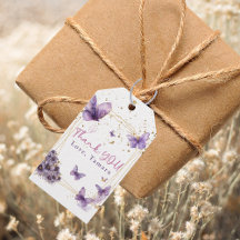 Bloemige Vlinder Paars Goud Baby Shower Feestje