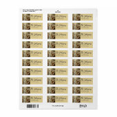 Bloemige vogel thema adreslabels etiket (Full Sheet)