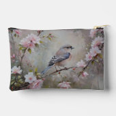 Bloemige Vogelprint Accessoire Pouch Etui (Achterkant)