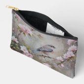 Bloemige Vogelprint Accessoire Pouch Etui (Open)