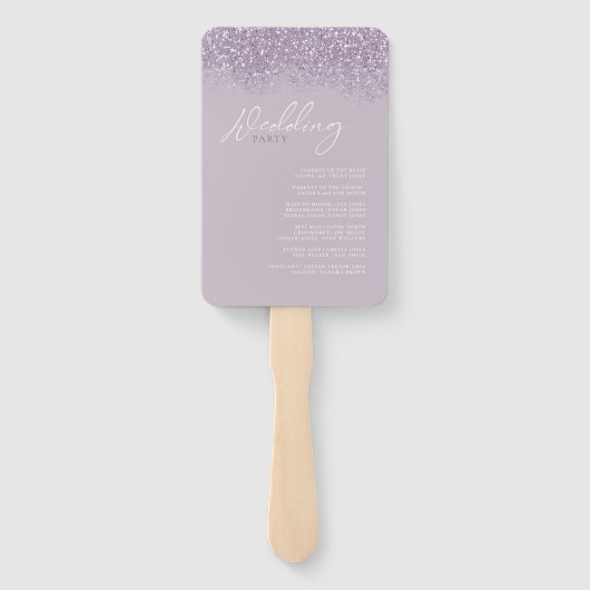 Bloemige vonken huwelijksfeest of programma ID889 Handwaaier (Achterkant)