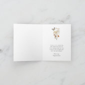 Bloemige Vouwde Dankkaart Bedankkaart (Binnen)