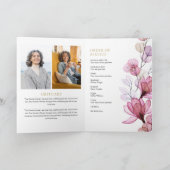 Bloemige Vouwservice voor Herdenkingsdienst Programma (Binnen)