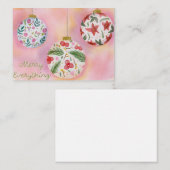 Bloemige vrolijke ballen notitiekaartje (Voorkant / Achterkant)