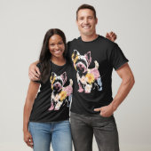 Bloemige Vrouwen Mooie Yorkie Hond Moeder T-shirt (Unisex)