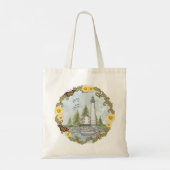 Bloemige vuurtoren in Alabama Tote Bag (Achterkant)
