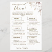 Bloemige Wat staat er op je telefoon Shower spelka Flyer (Voorkant)