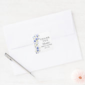 Bloemige Watercolor Bruidsdouche Vierkante Sticker (Envelop)