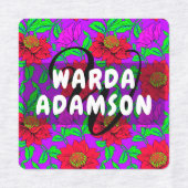 Bloemige Waterdichte Labels voor Meisjes - Naam Kl (Design 1)