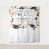 Bloemige waterverf botanische bruidsshower wandkleed (Voorkant)