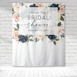 Bloemige waterverf botanische bruidsshower wandkleed