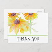 Bloemige waterverf briefkaart (Voorkant / Achterkant)