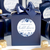 Bloemige Waterverf Bruids Shower Ronde Sticker