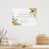 Bloemige Waterverf Fotocabine Poster (Keuken)