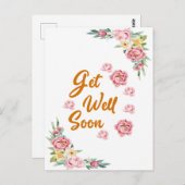 Bloemige waterverf kaart om snel te herstellen (Voorkant / Achterkant)