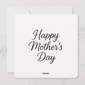 Bloemige waterverf Moederdag cadeau Feestdagenkaart (Achterkant)