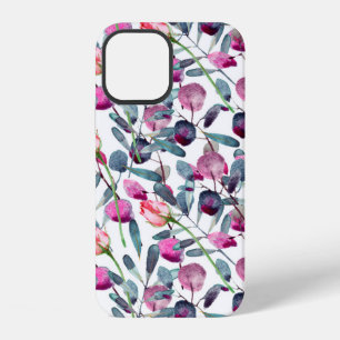 Bloemige waterverf naadloos patroon. Veldkruiden e iPhone 12 Hoesje