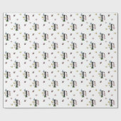 Bloemige waterverf vlinder monogram letter I   Cadeaupapier (Vlak)