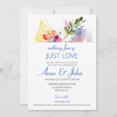 Bloemige waterverf zachte pastel  kaart (Voorkant)