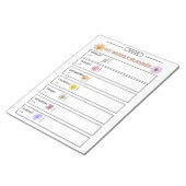 Bloemige weekplanner pagina notitieblok (Schuin)