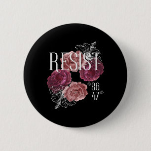 Bloemige Weerstand Niet Mijn President 86 47 Anti- Ronde Button 5,7 Cm