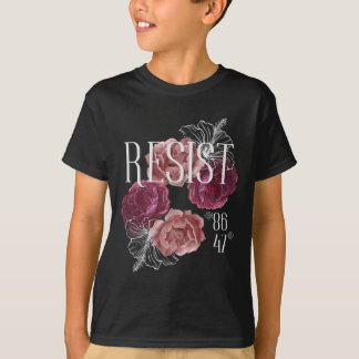 Bloemige Weerstand Niet Mijn President 86 47 Anti- T-shirt
