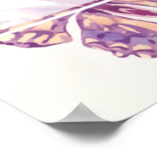 Bloemige welkomstgroet ter nagedachtenis poster (Hoek)