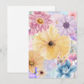 Bloemige wenskaart Bright Blooms Kaart (Voorkant / Achterkant)