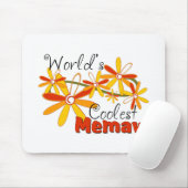 Bloemige wereld koelste memaw muismat (Met muis)