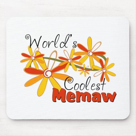 Bloemige wereld koelste memaw muismat (Voorkant)