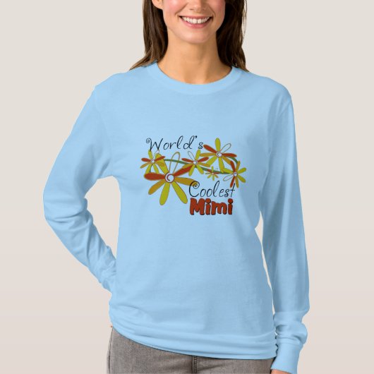 Bloemige Werelds Coolste Mimi T-shirt (Voorkant)