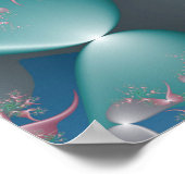 Bloemige Wervelbad Fractal Poster (Hoek)