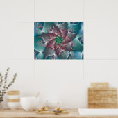 Bloemige Wervelbad Fractal Poster (Keuken)